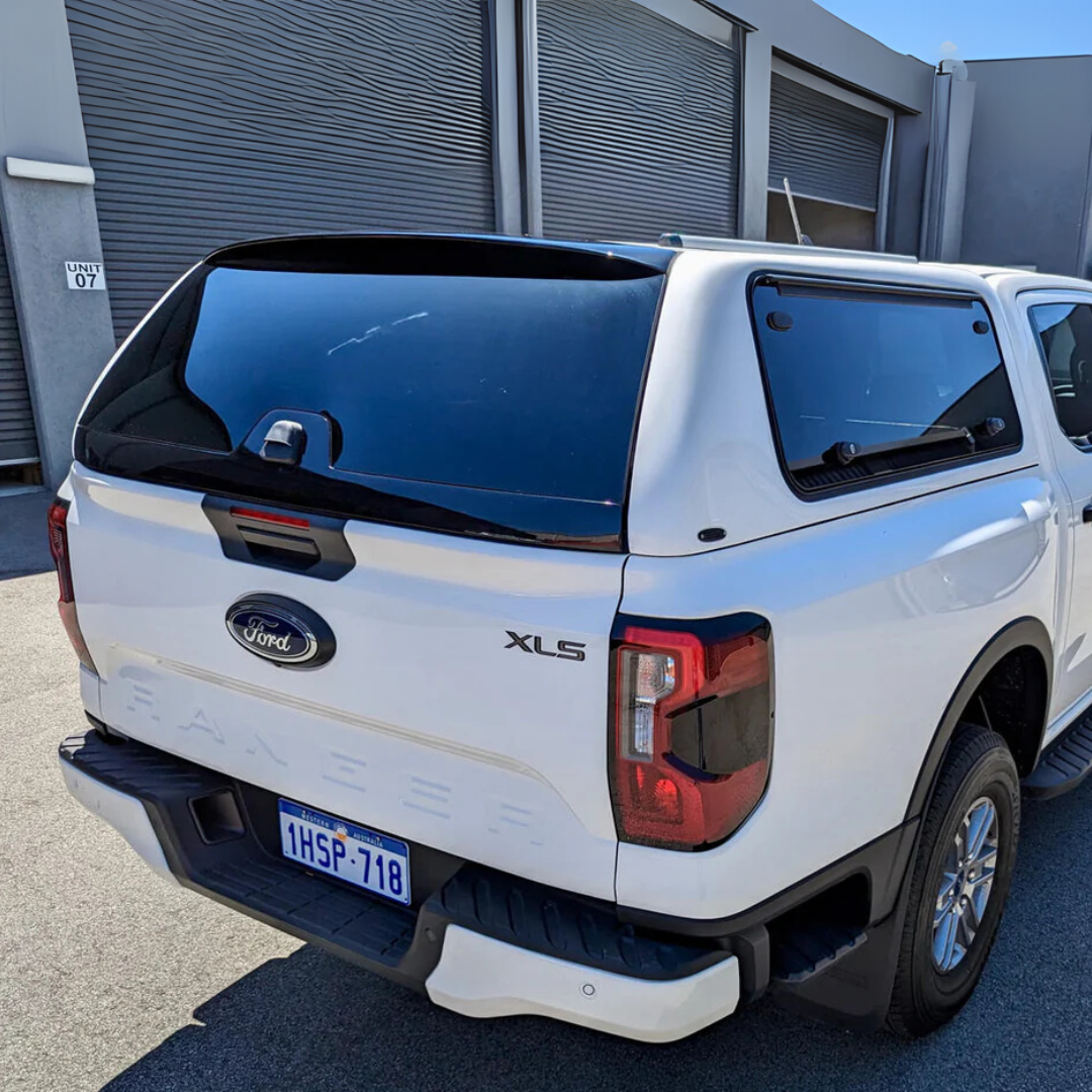 Ford Ranger Rear Sliding Boot Ford Ranger 2023+ Dual Cab Canopy – Lift-Up Side & Front Windows, Rear ...