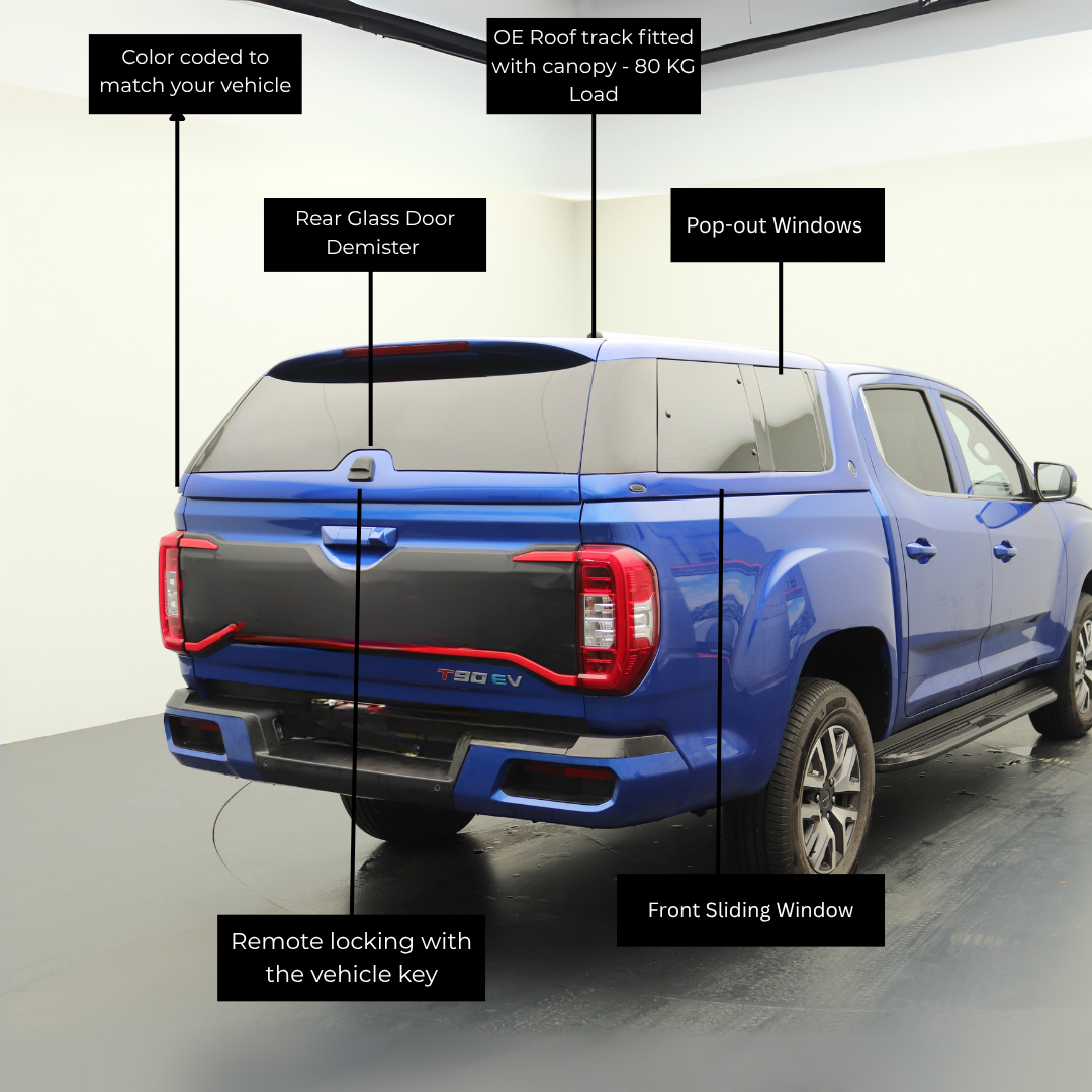 LDV T60 2023+ ARG Canopy – Pop-Out Side Windows, Sliding Front Window ...