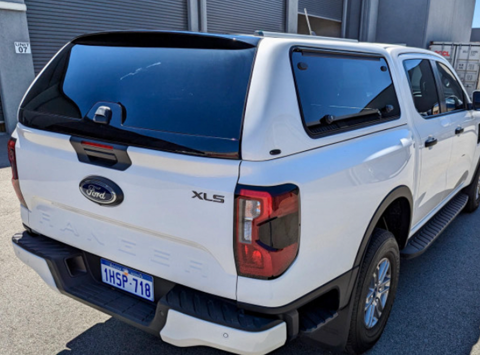Canopies For Ford Ranger RA Dual Cab Ute Canopies 2 Side Lift up windows 2022 Onwards Next Gen Arctic White