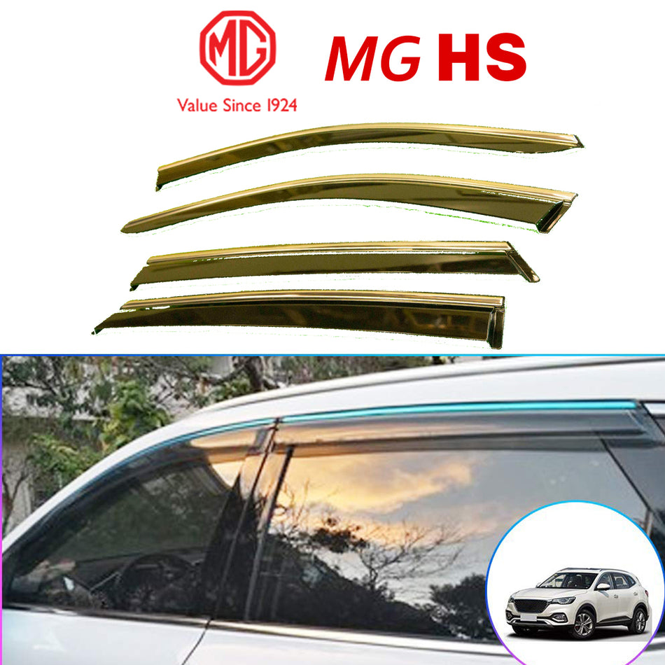 MG HS Genuine Window Deflector (SET OF 4) - Black With Logo | ARG Parts & Accessories.