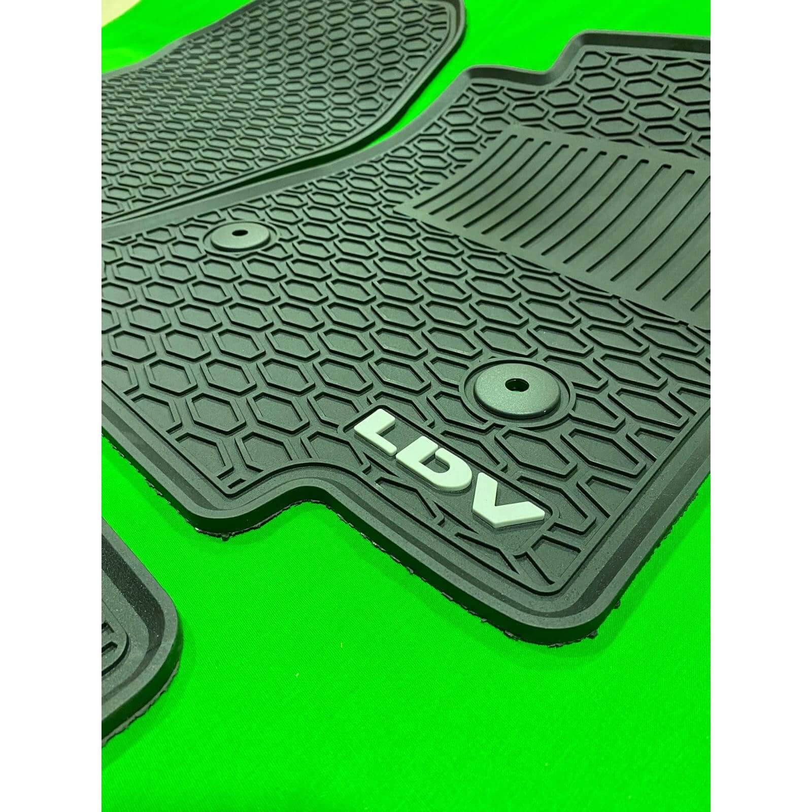 LDV D90 OEM Genuine Floor All Weather Rubber Mats With Logo Front & Rear | ARG Parts & Accessories.