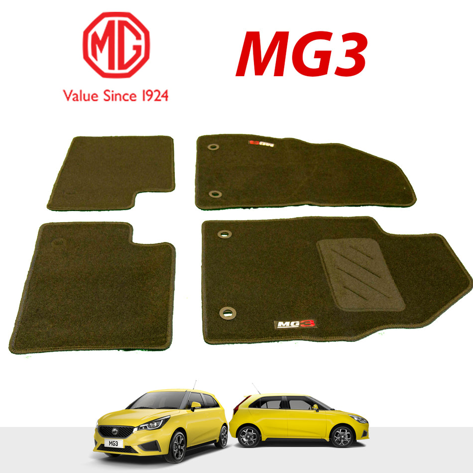 MG 3 Carpet mats Black Genuine Floor Mats With Logo - Set Of 4 | ARG Parts & Accessories.