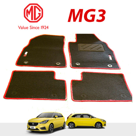 MG 3 Carpet Mats Red Black Genuine Floor Mats With Logo - Set Of 4 | ARG Parts & Accessories.