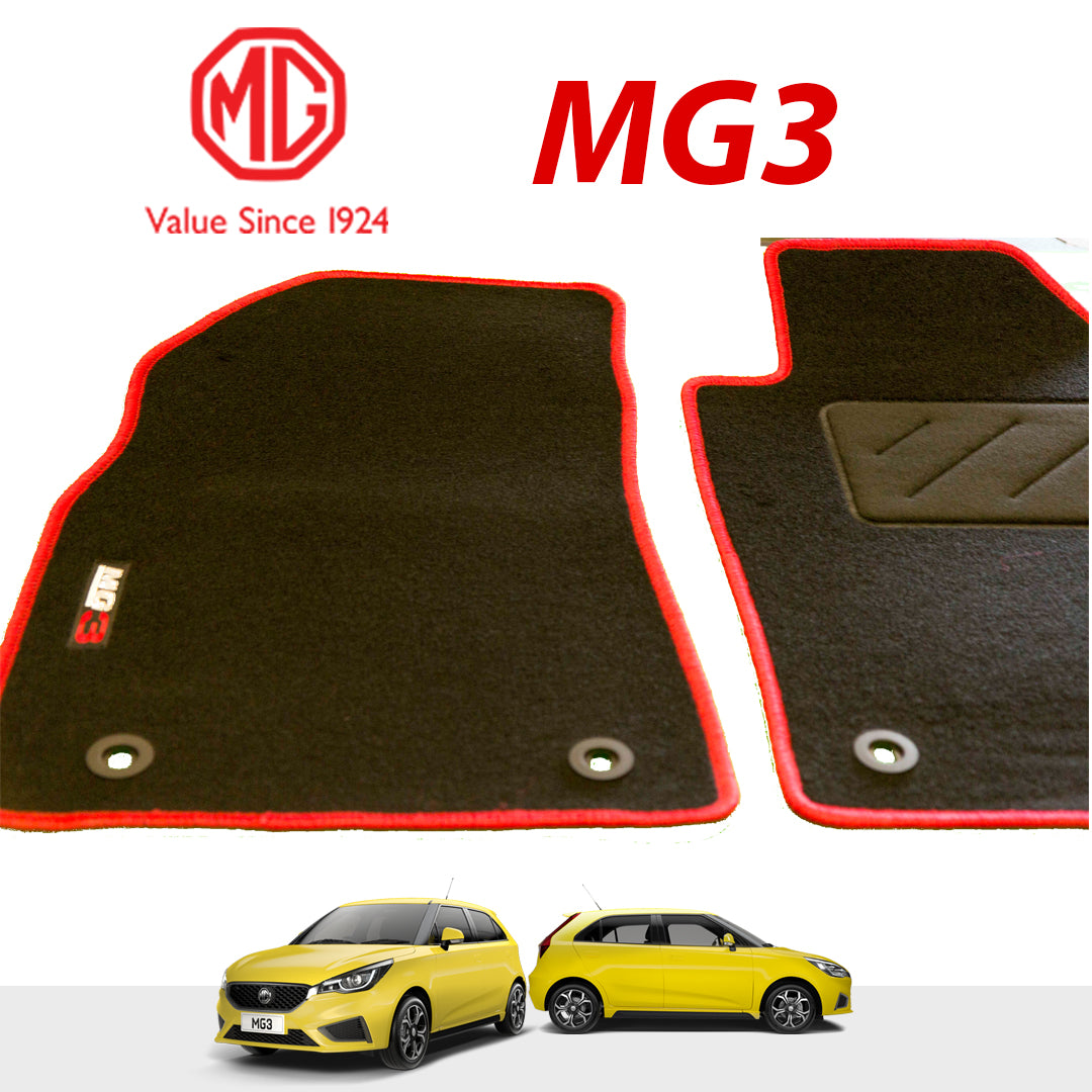 MG 3 Carpet Mats Red Black Genuine Floor Mats With Logo - Set Of 4 | ARG Parts & Accessories.